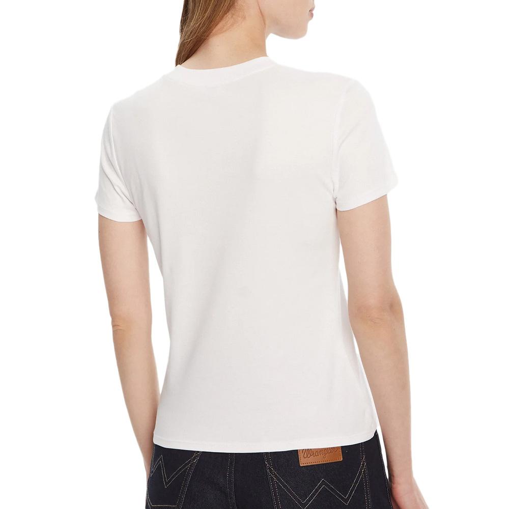 T-Shirt Blanc Femme Calvin Klein Jeans Supima vue 2