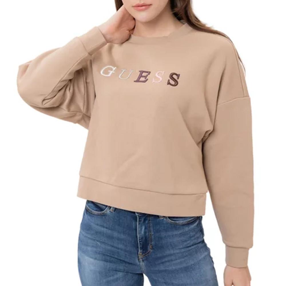 Sweat Beige Foncé Femme Guess Bluza pas cher