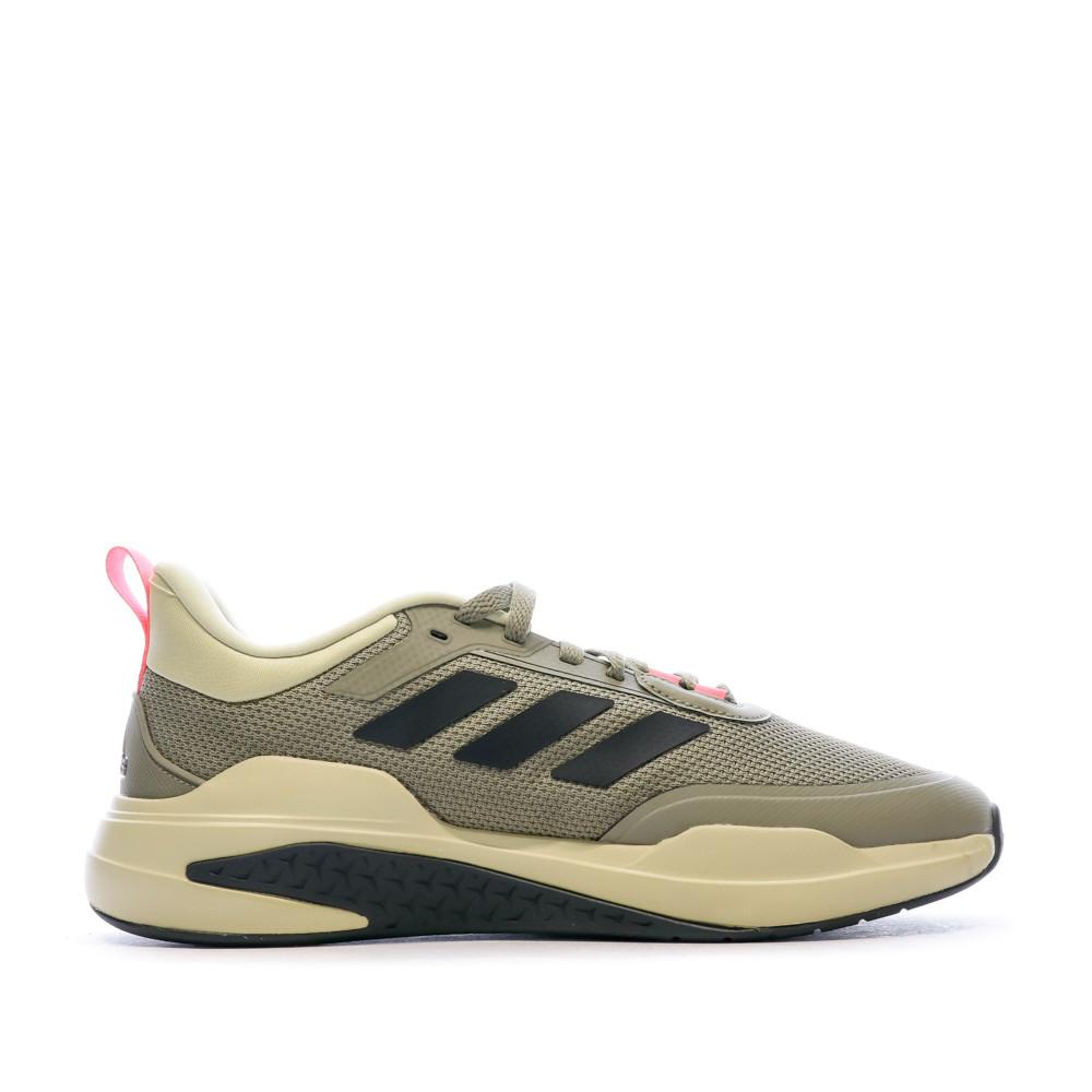 Baskets Kaki Homme Adidas Trainer vue 2