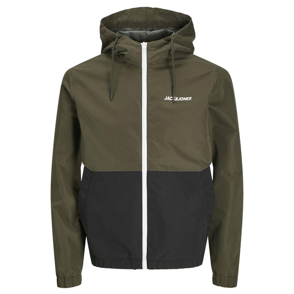 Veste Kaki/Blanc Homme Jack & Jones Mash pas cher