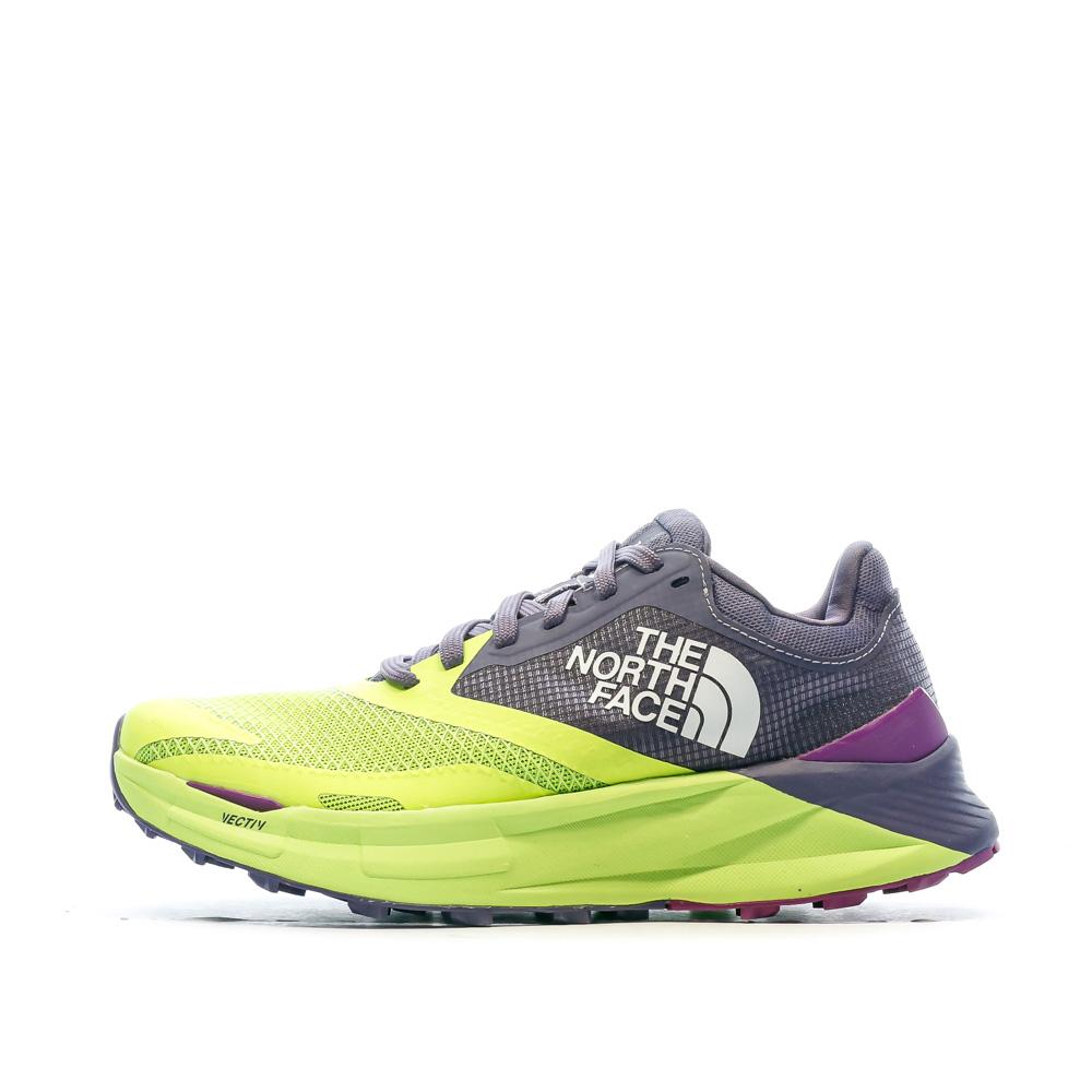 Chaussures de Trail Violet/Jaune Femme The North Face Vectiv Enduris 3 pas cher