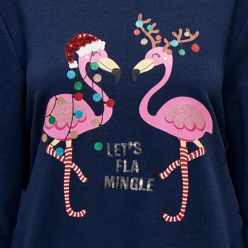 Sweat de Noel Marine Femme Only Onlyda Christmas vue 3