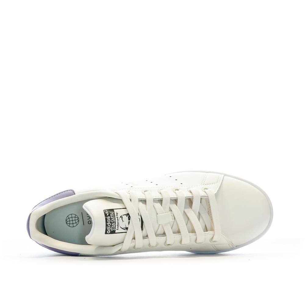 Baskets Blanches Femme Adidas Stan Smith Owhite vue 4