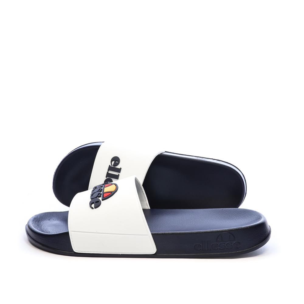 Claquettes Blanc/Marine Homme Ellesse Eric pas cher