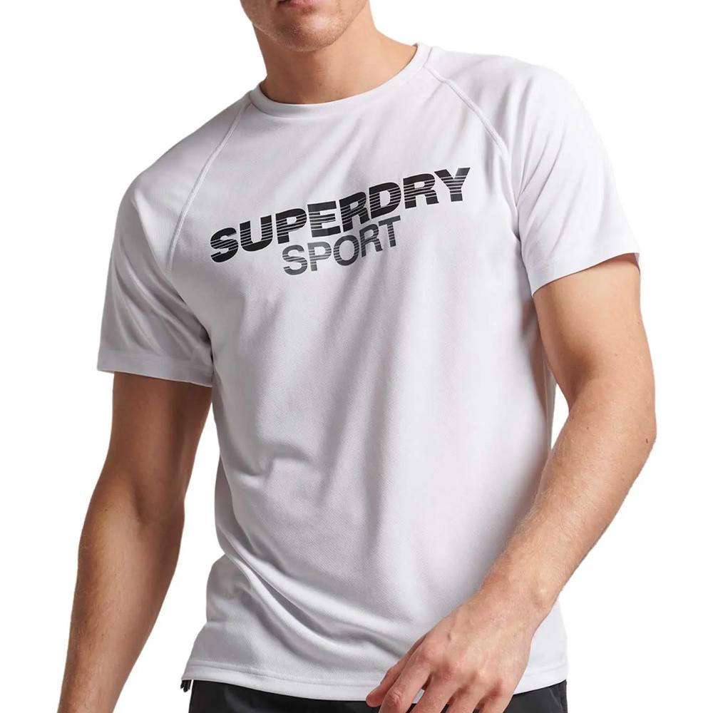 T-shirt Blanc Homme Superdry Train Active pas cher