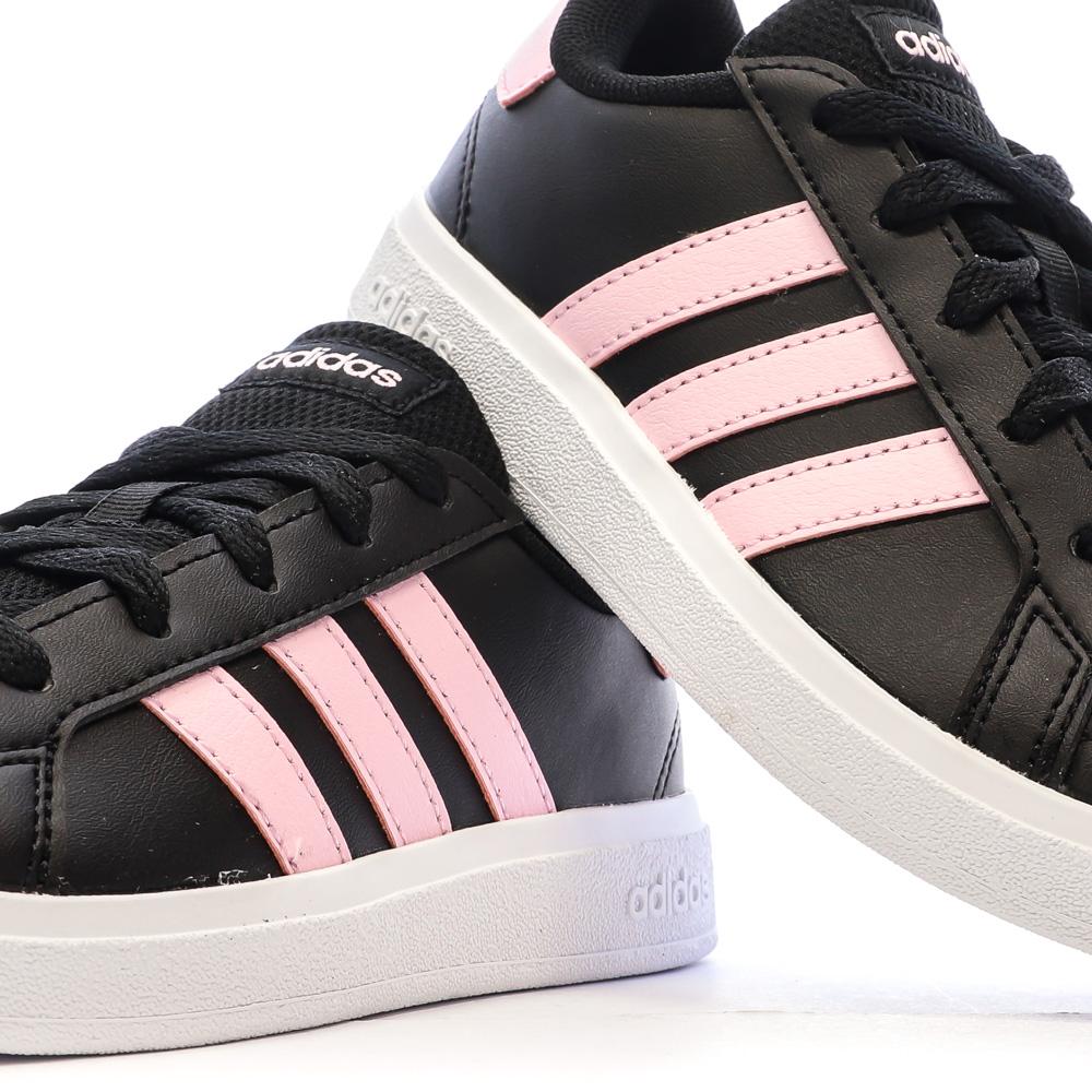 Baskets Noir/Rose Fille/ Femme Adidas Grand Court 2.0 K vue 7
