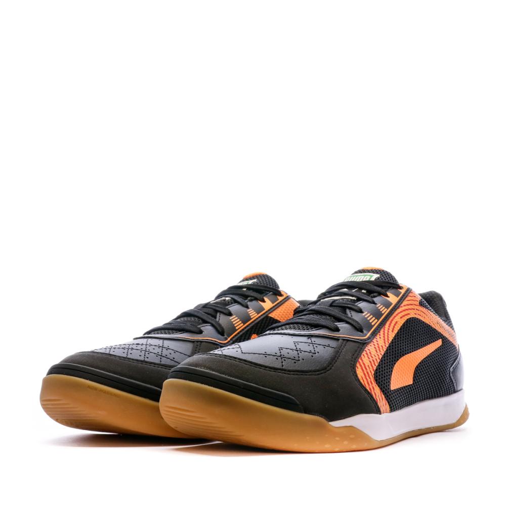 Chaussures de Futsal Noir/Orange Homme Puma Pressing II vue 6