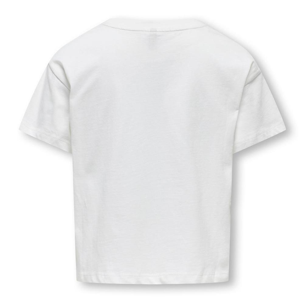 Weiß/Schwarzes T-Shirt für Mädchen, weiß, Kids ONLY Koghelen Ansicht 2
