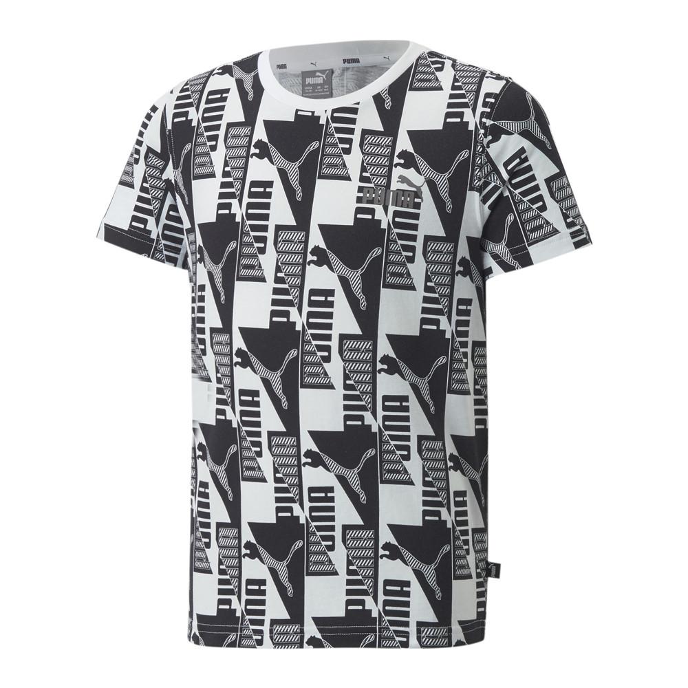 T-shirt Noir/Blanc/Gris Garçon Puma Tee B pas cher
