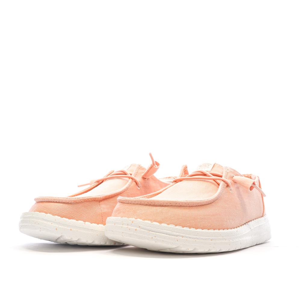 Chaussures Orange Femme Hey Dude Wendy Stretch vue 6