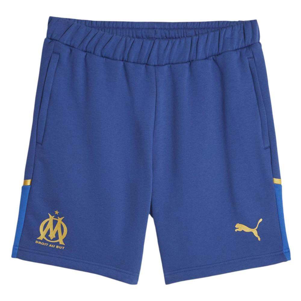 OM Short Bleu/Doré Homme foot Puma 2023/2024 pas cher
