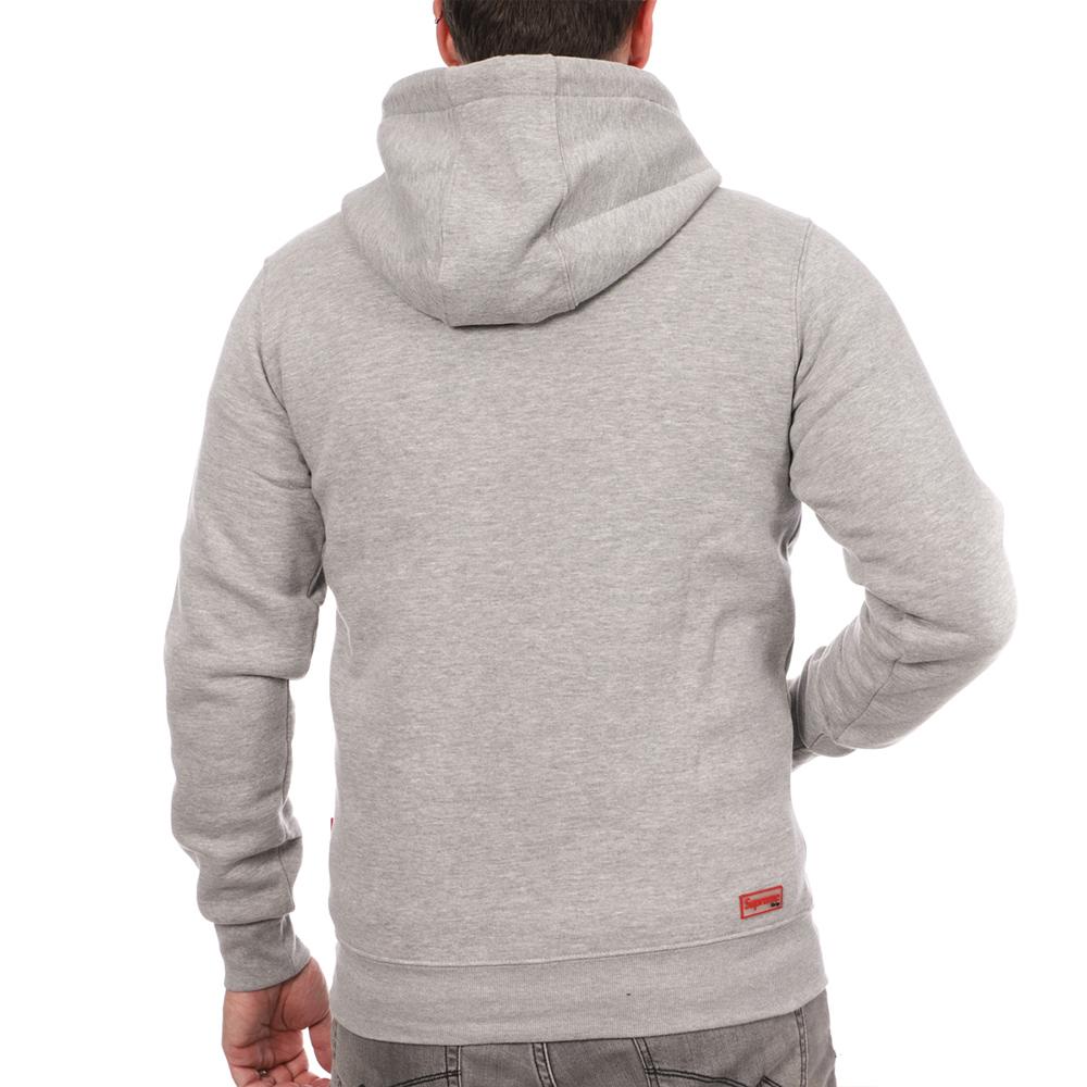 Sweat à Capuche Gris Homme Supreme Grip Lenny vue 2