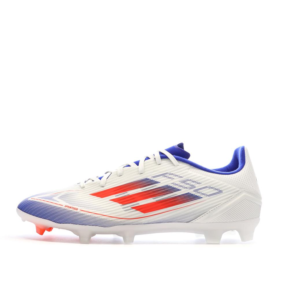 Chaussures de Foot Blanc/Bleu Adulte Adidas F50 League FG/MG pas cher