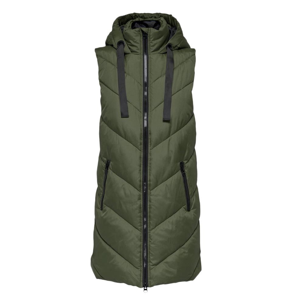 Doudoune sans manche Kaki Femme JDY Padded Waistcoat vue 3