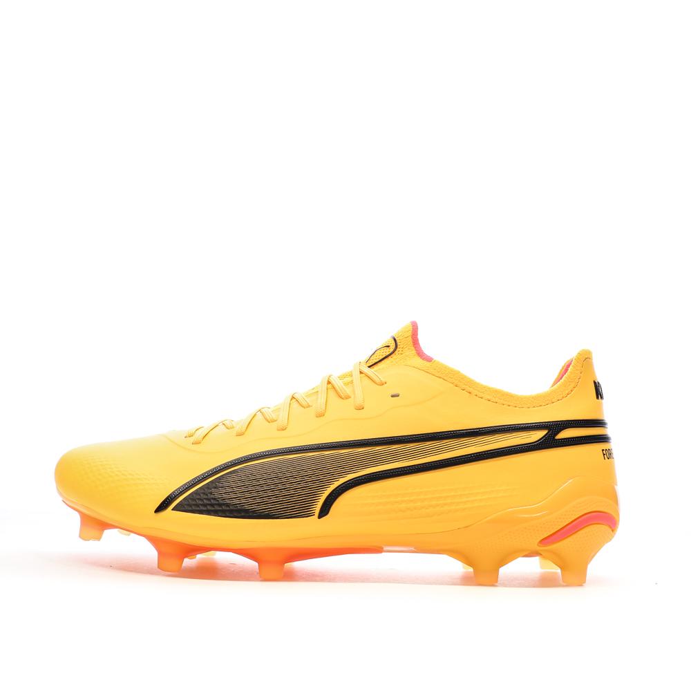 Chaussures de Foot Jaunes Homme Puma King Ultimate FG/AG 107563 pas cher
