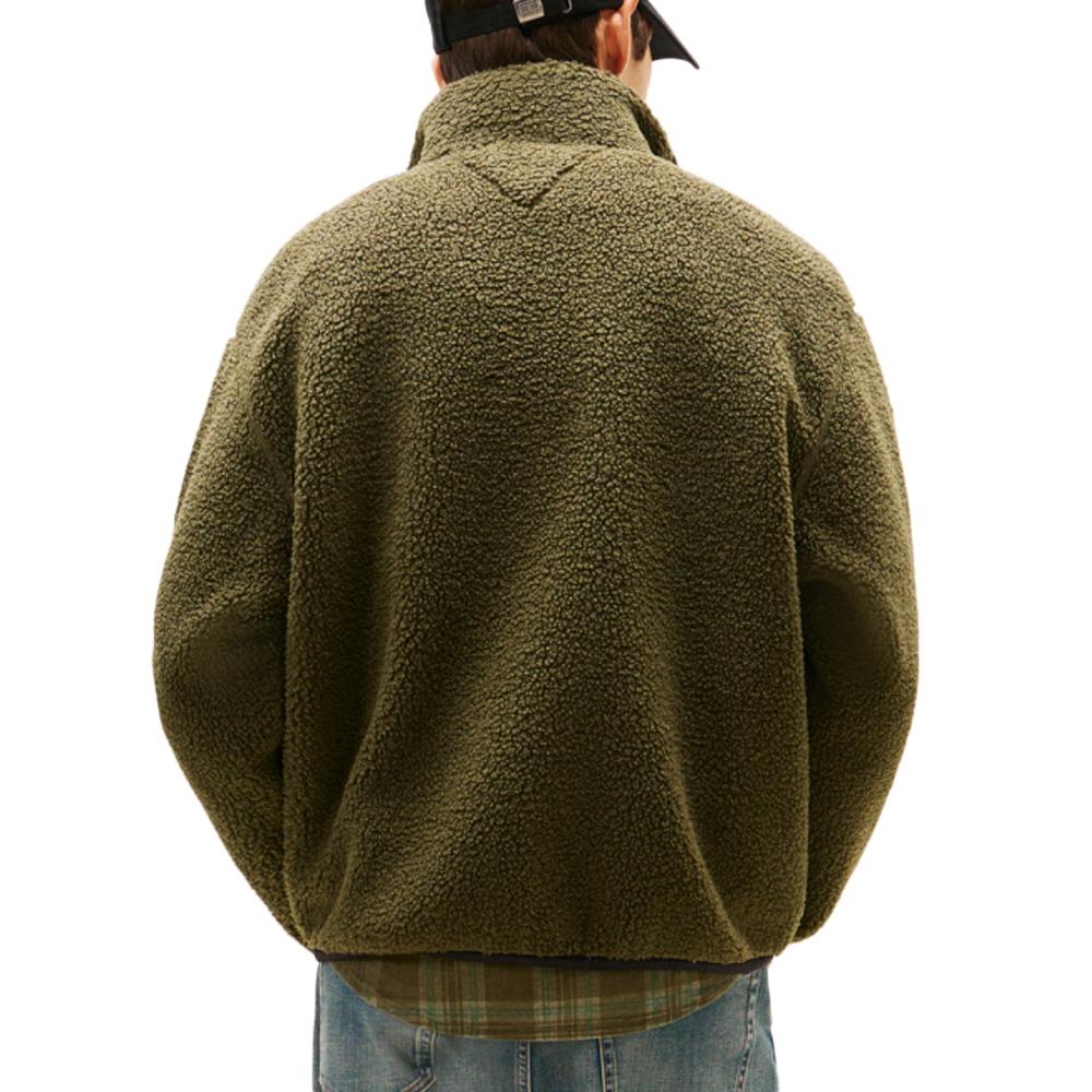 Veste en Sherpa Vert Homme Tommy Hilfiger Badge vue 2