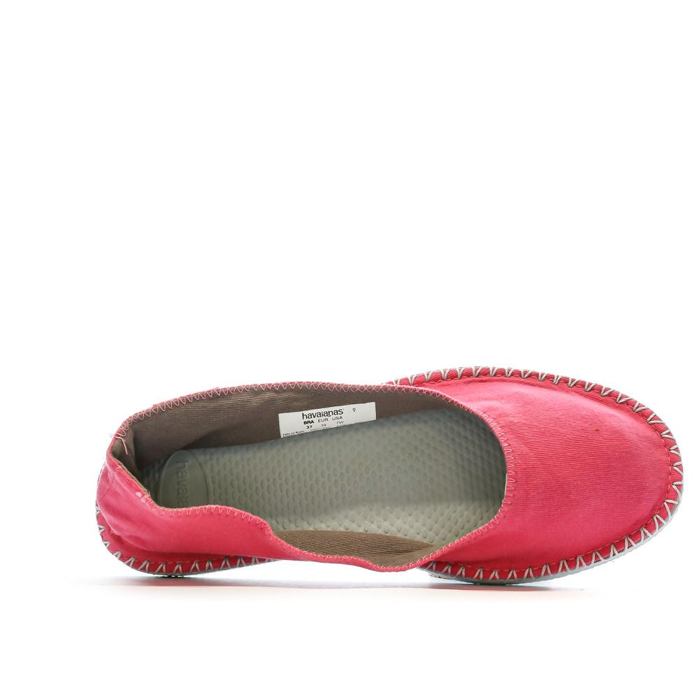 Espadrilles Rouge Fille Havaianas Ballerina vue 4