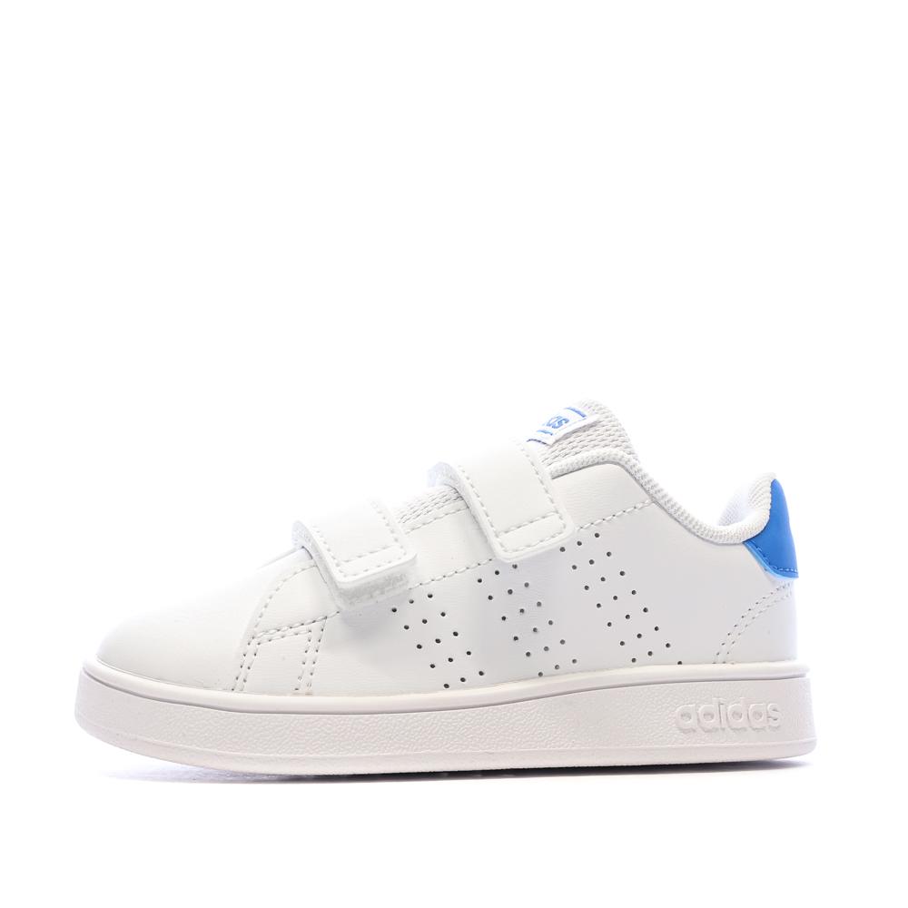 Baskets Blanches Bébé/Junior Adidas Advantage pas cher