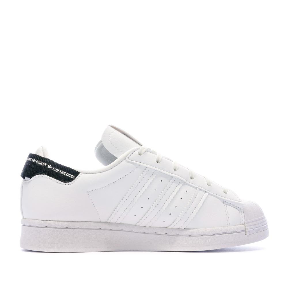 Baskets Blanches Femme Adidas Superstar J vue 2