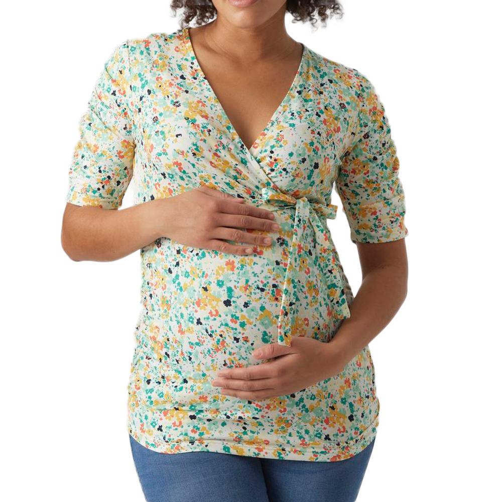 T-Shirt de Grossesse et d'allaitement Blanc Femme Mamalicious 20018118 pas cher