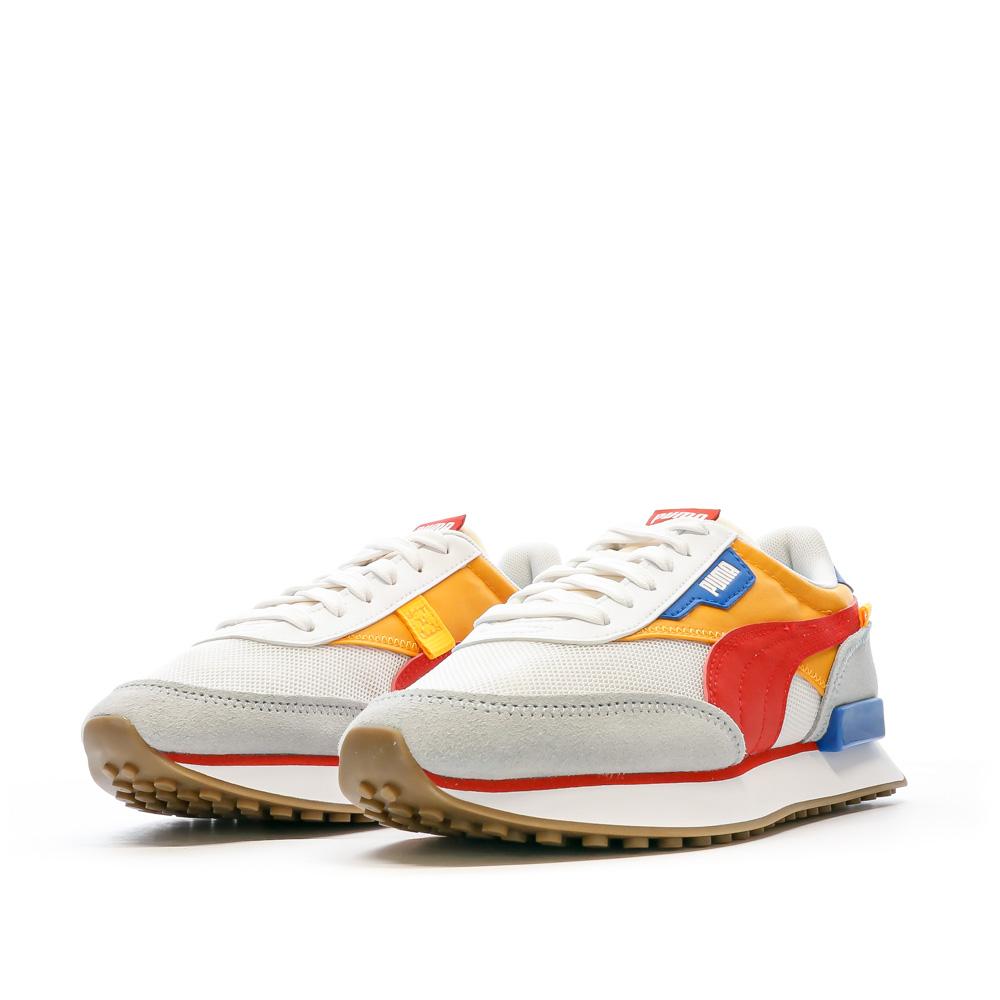 Baskets Blanches/Grises/Rouges Enfant Puma Future Rider vue 6