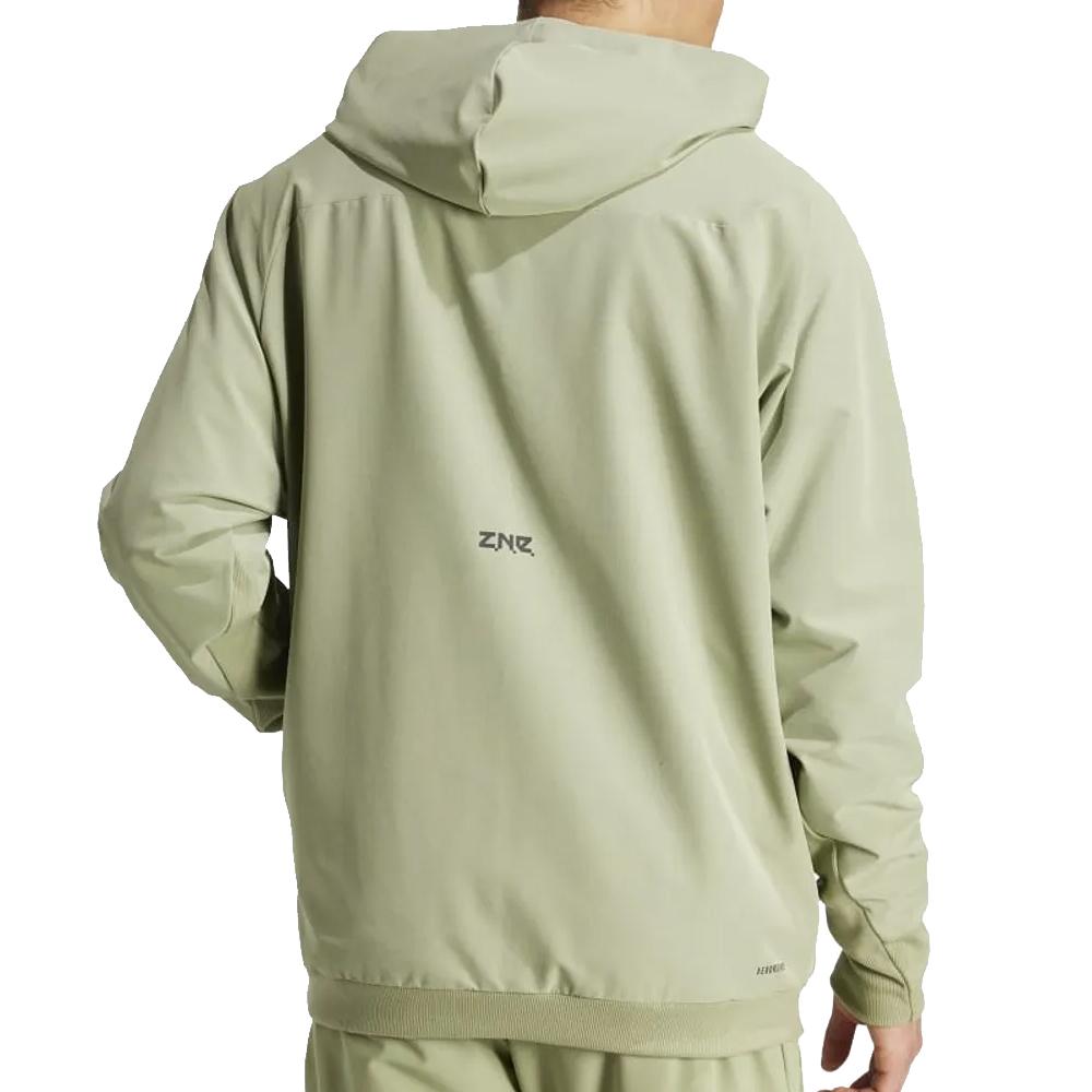 Veste de survêtement zippé Kaki Homme Adidas M Z.n.e. Wv Fz vue 2