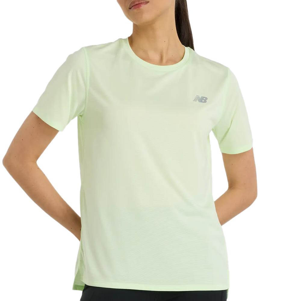 T-Shirt Vert Femme New Balance Sport Essentials pas cher