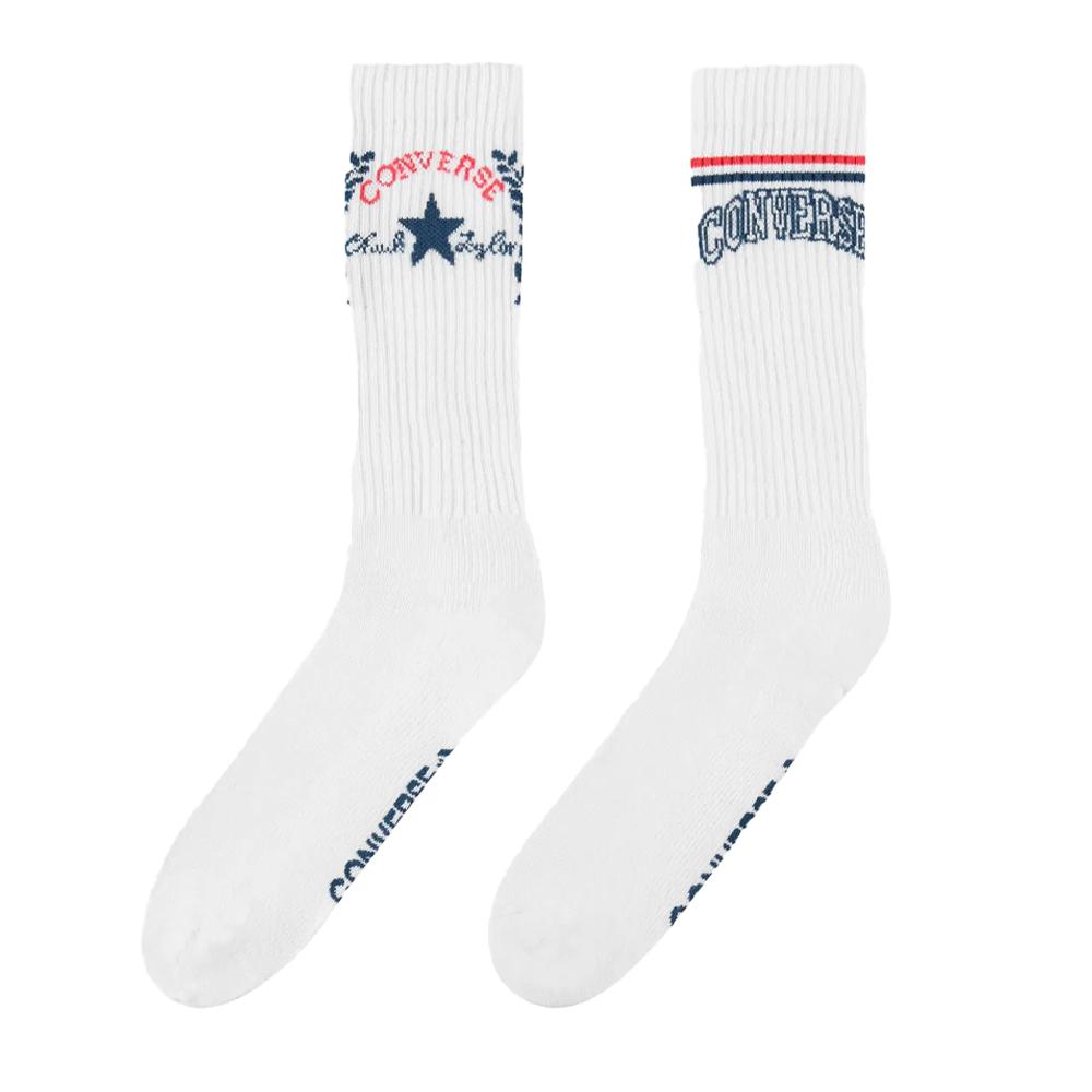2x Paires de Chaussettes Blanches Homme Converse S7020742 pas cher