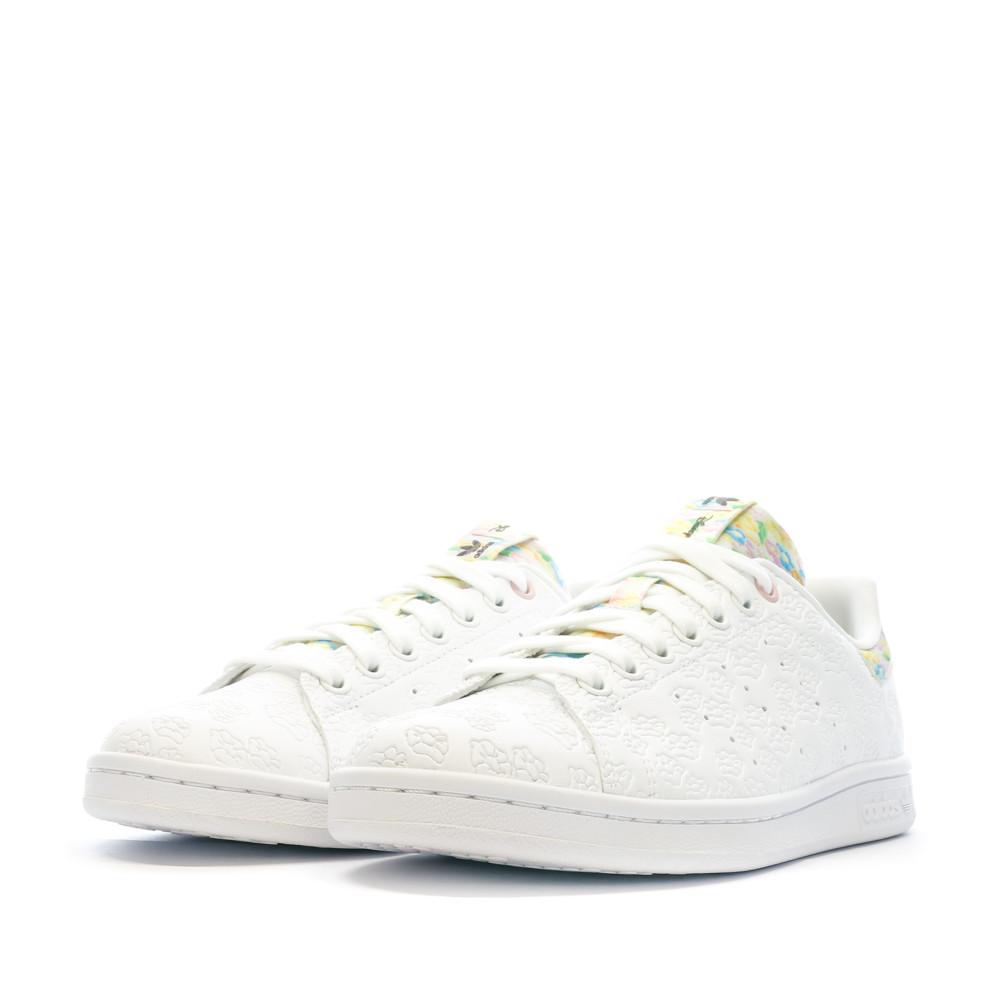 Baskets Blanches/fleurs Femme Adidas Disney Stan Smith vue 6