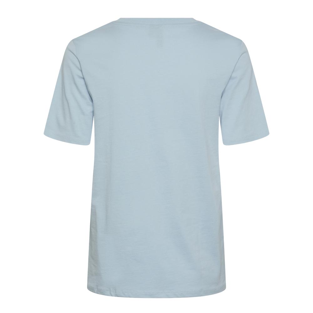 T-shirt Bleu Femme Pieces Ria vue 2
