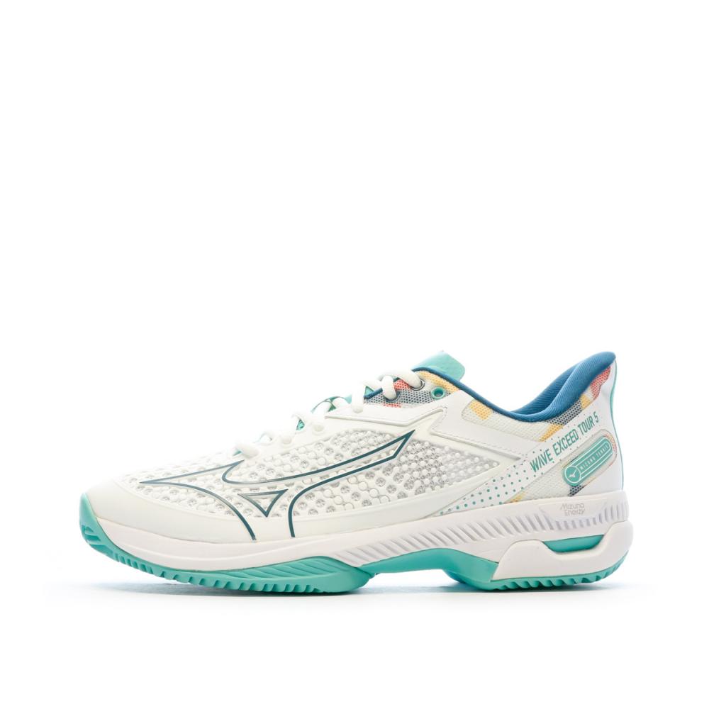 Chaussures de tennis Blanches Femme Mizuno Wave Exceed pas cher