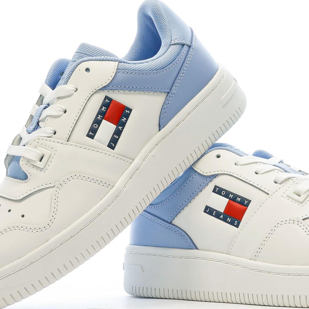 Baskets Blanches/Bleu Femme Tommy Hilfiger EN0EN02505 vue 7