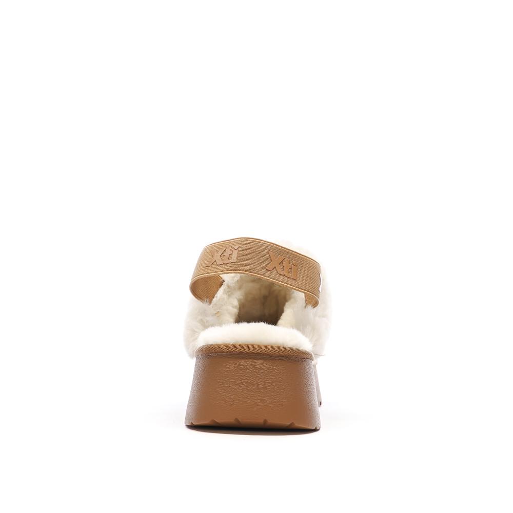 Sabots fourrés à élastique Camel Femme Xti Microfiber vue 3