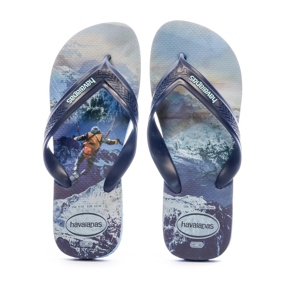 Tongs Bleu Homme Havaianas Slim Flatform Cruella vue 2