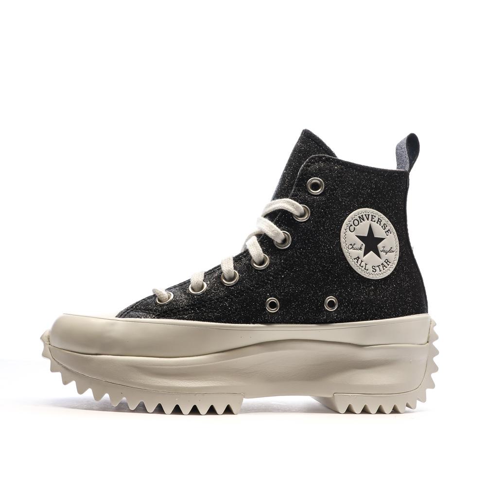 Baskets Noires à paillettes Femme Converse Run Star Hike pas cher