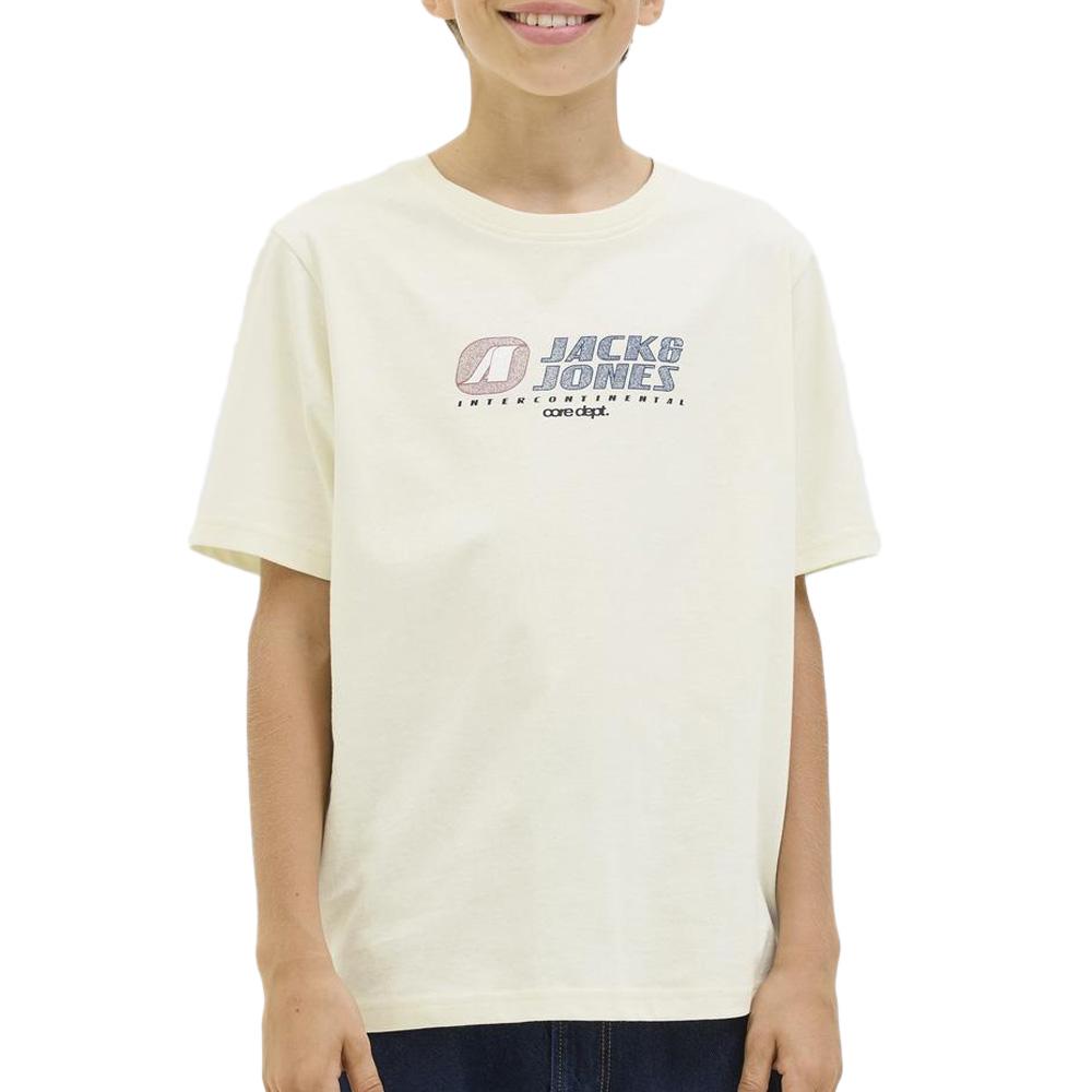 T-Shirt Blanc Garçon Jack & Jones Cotier pas cher