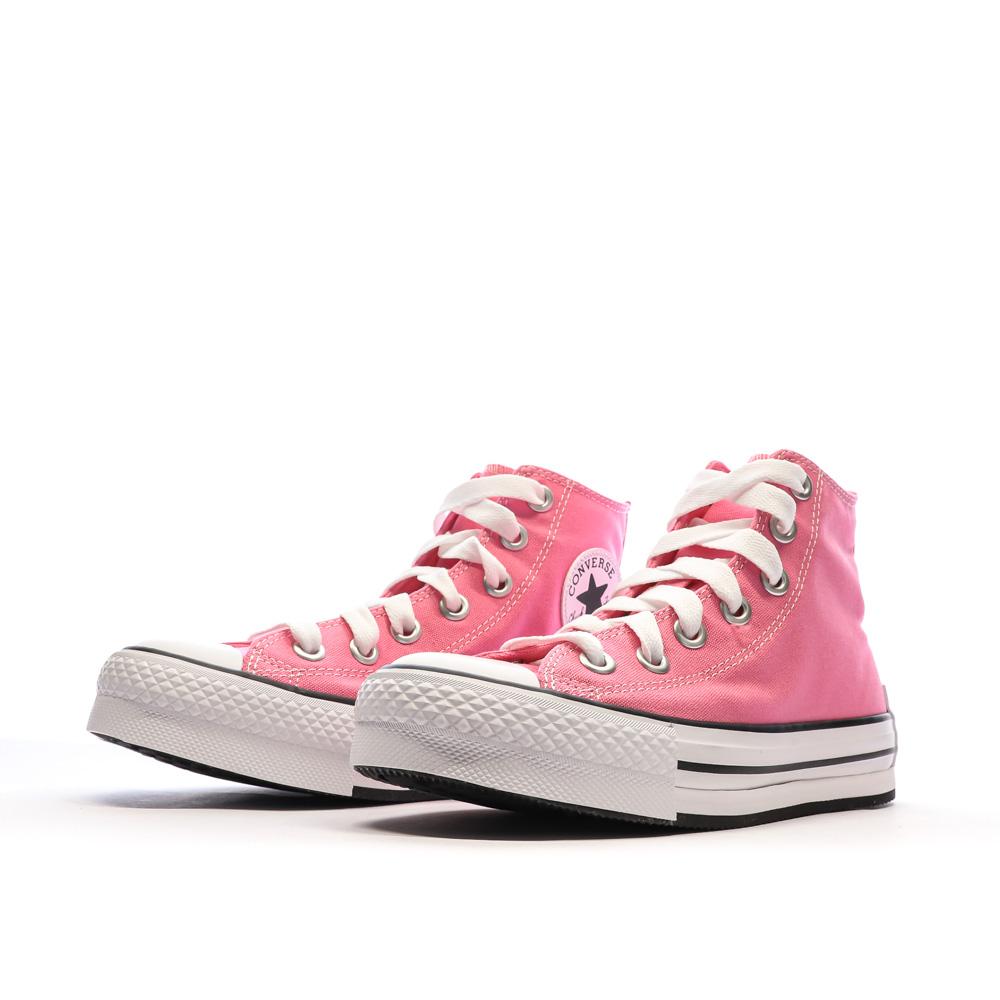 Baskets Roses Femme Converse All Star Lift Platform Sketch vue 6