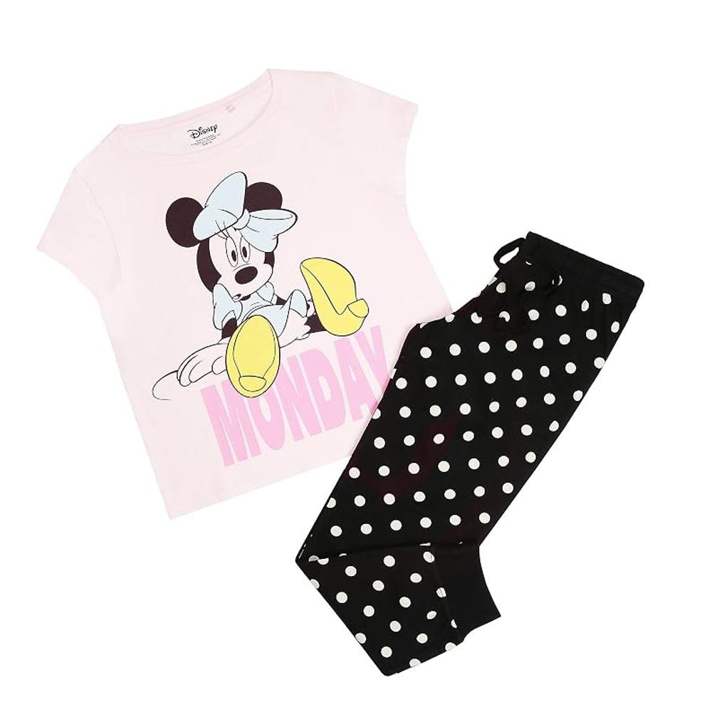 Pyjama Rose/Noir Femme Disney Minnie Monday vue 2