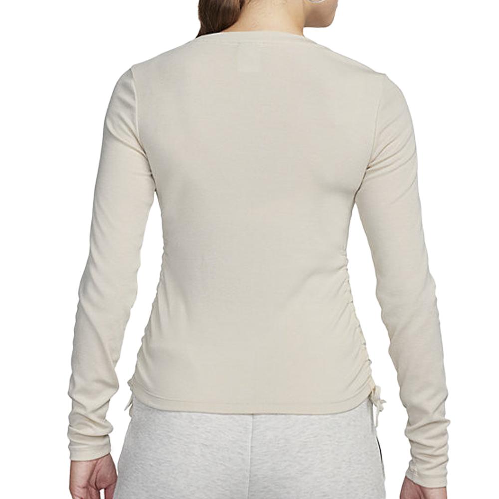 Sweat Beige Femme Nike Essntl vue 2