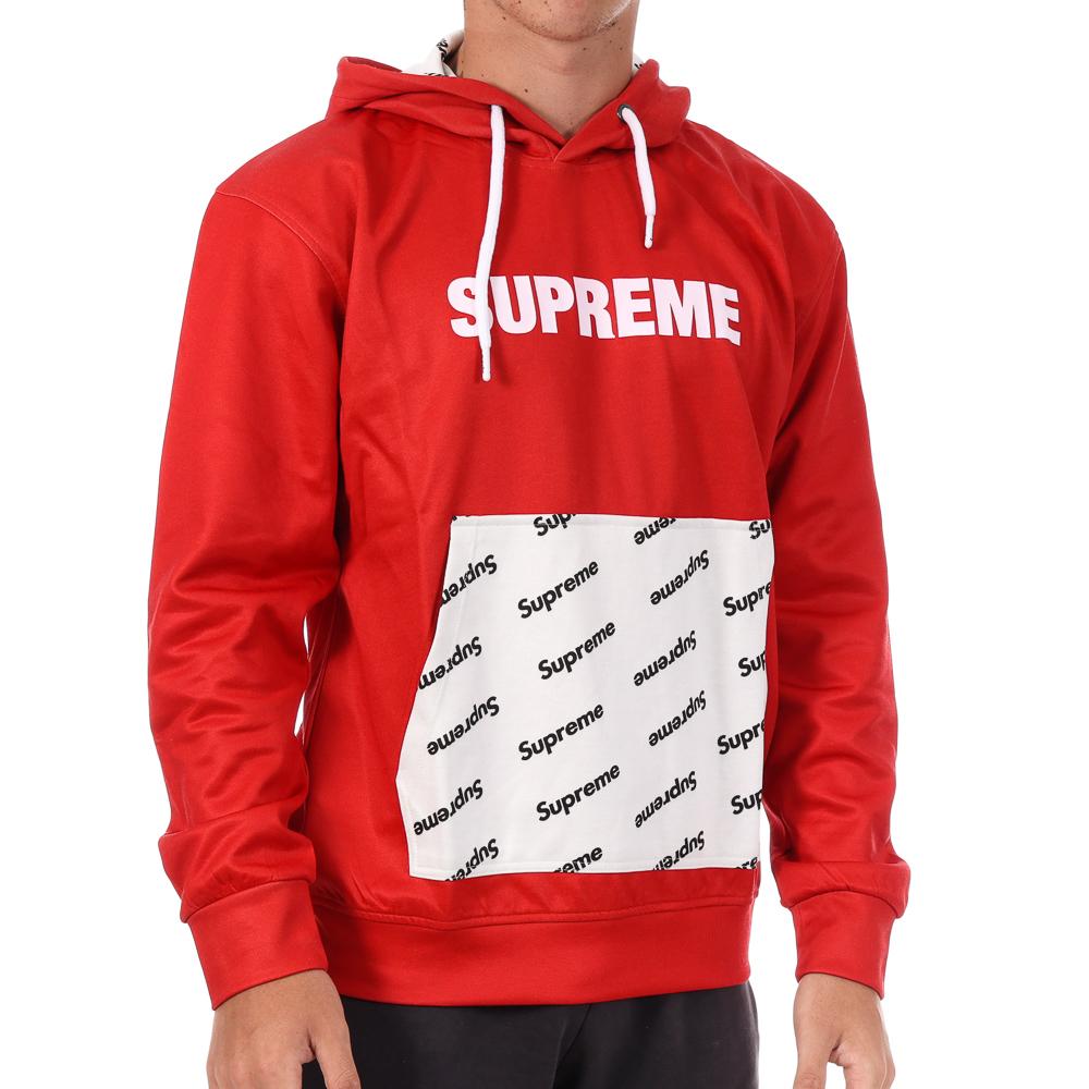 Sudadera roja Supreme Grip Machop para hombre barato