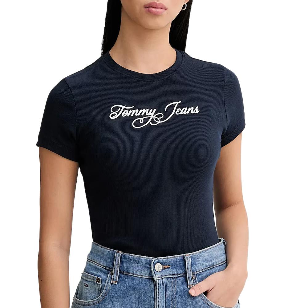 T-Shirt Marine Femme Tommy Hilfiger DW0DW21838 pas cher