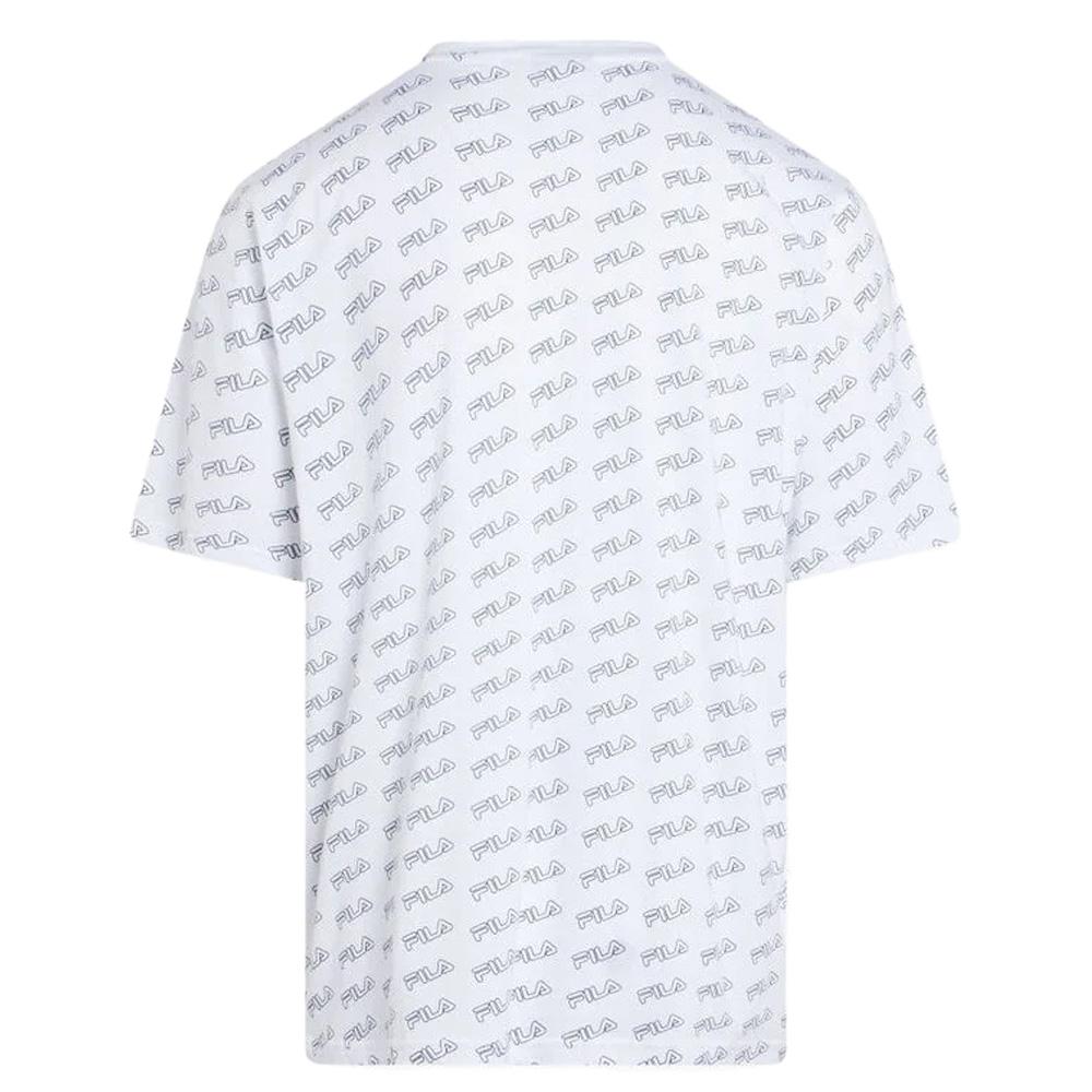 T-shirt Blanc Homme Fila Flat Print vue 2