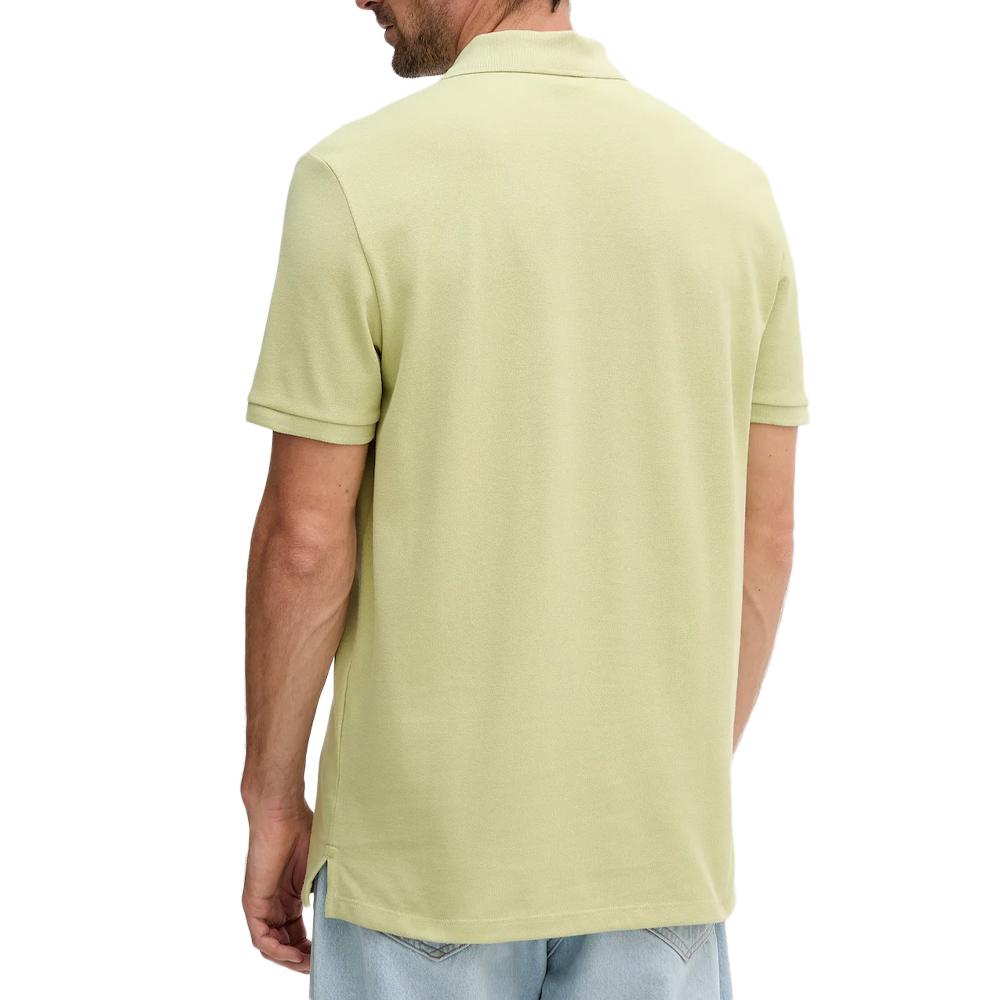 Polo Vert Homme Calvin Klein Jeans Ss Monogram Pique vue 2