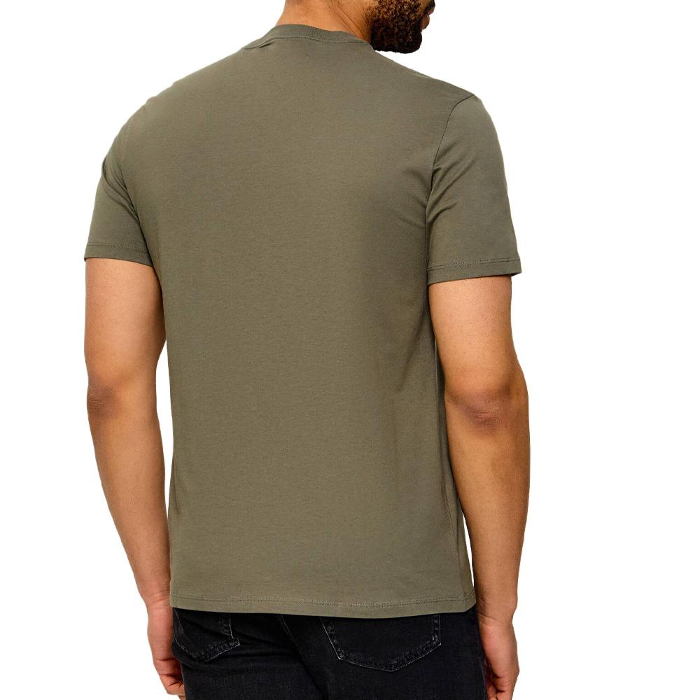 Herren-T-Shirt in Khaki von Calvin Klein Jeans LV04RG800G Ansicht 2