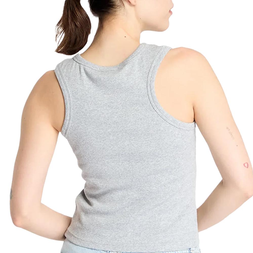 Débardeur Gris Femme Calvin Klein Jeans Label vue 2
