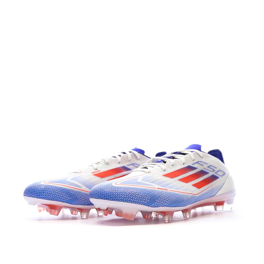 Chaussures Football Bleu/Rouge Homme Adidas F50 Pro vue 6