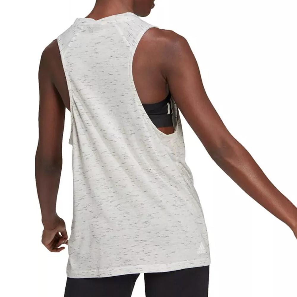 Débardeur Blanc chiné Femme Adidas Winners vue 2