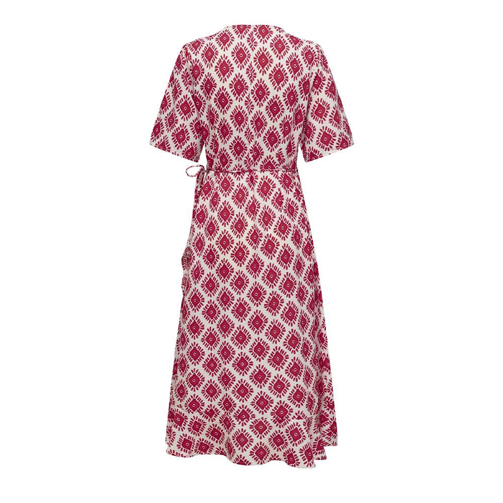 Robe longue Rouge Femme Only Leah vue 3