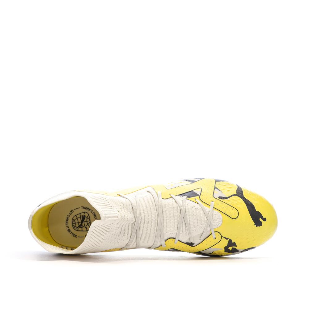 Chaussures de Foot Gris/Jaune Homme Puma Future Match FG/AG vue 4