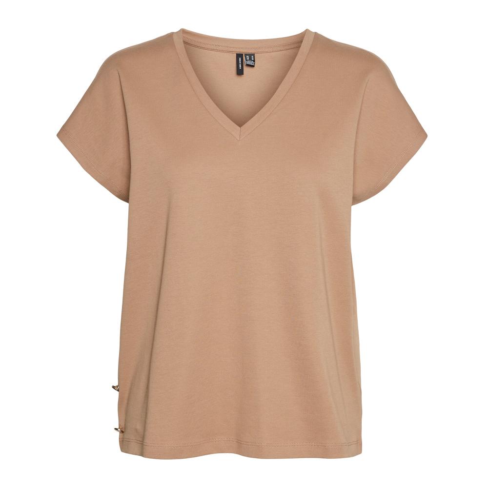 T-shirt Marron Femme Vero Moda Karin Ava pas cher
